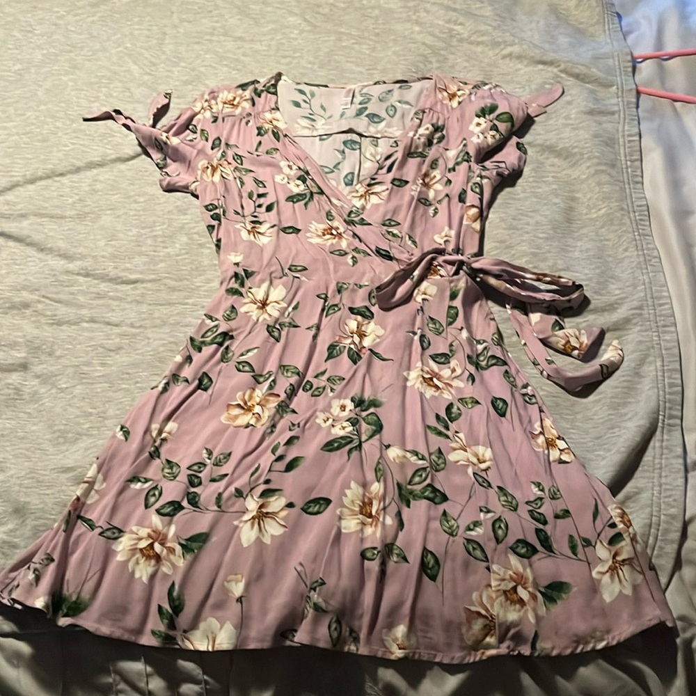 Mini lavender floral sun dress